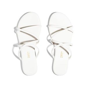 White Sloan Cross Tkees Sandals